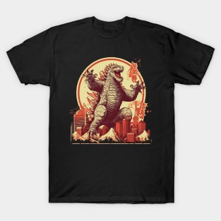 Godzilla Retro Japanese Style T-Shirt